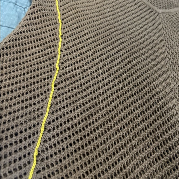 Brown Knit V-Neck Sweater - Picture 9 of 12